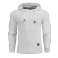Autumn & Spring Hooded Scale Design Solid Color Men Hoodies